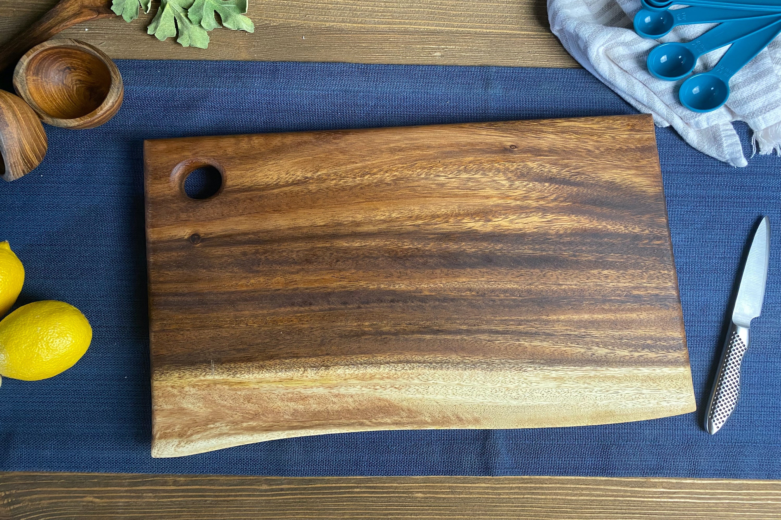Medium Live Edge Square End Board with Hanging Hole